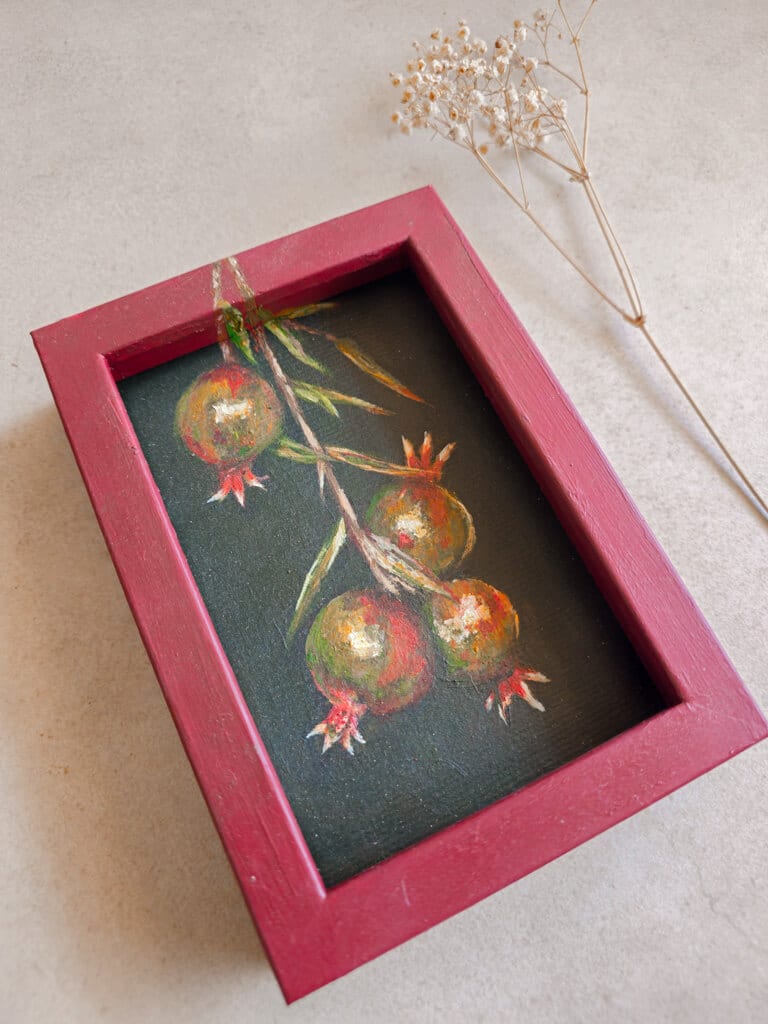 "Pomegranates" | ציור מקורי על נייר – תמונה 2
